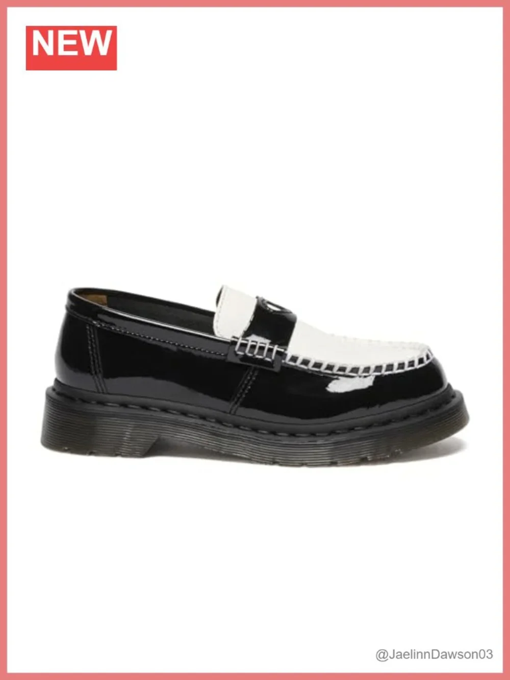 Dr. Martens Penton Heart Women's Leather Flats - Air Cushioned Slip-On Loafers